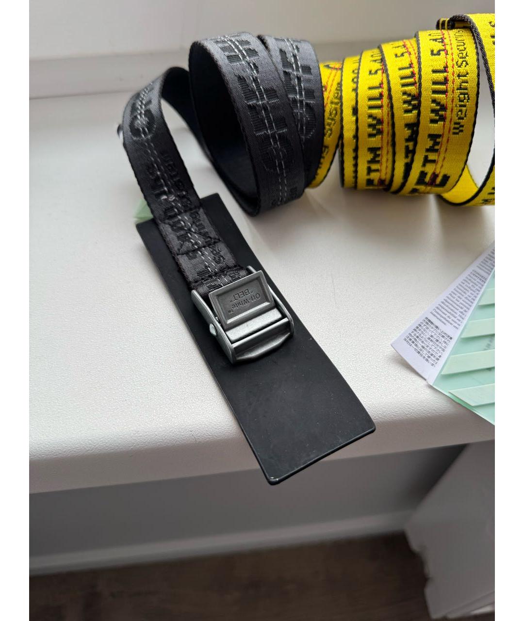 OFF-WHITE Черный ремень, фото 2