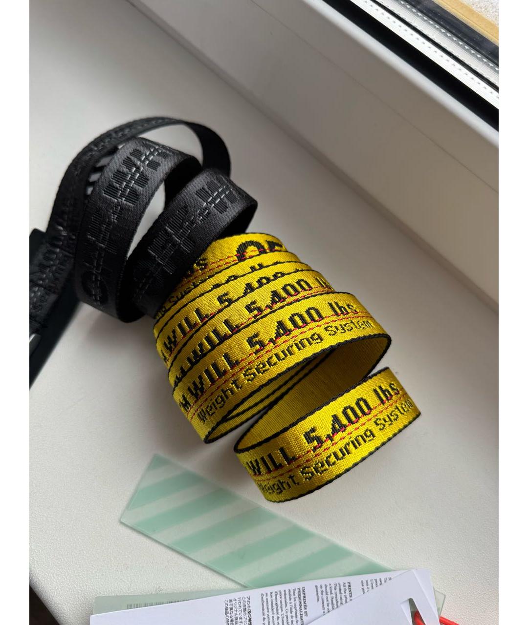 OFF-WHITE Черный ремень, фото 4