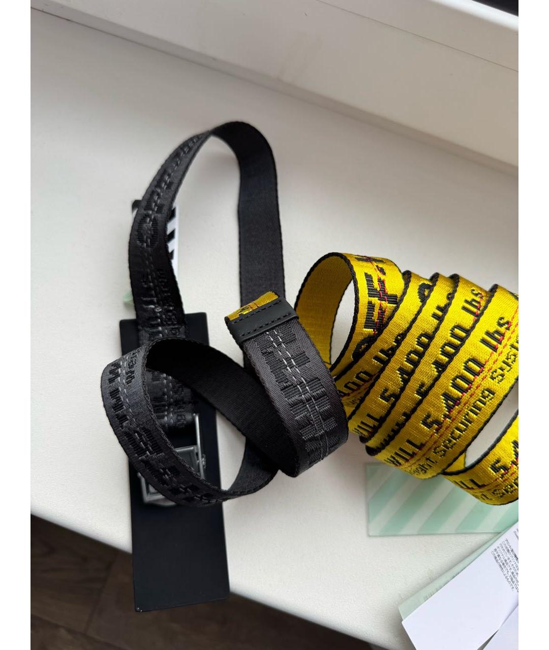 OFF-WHITE Черный ремень, фото 3