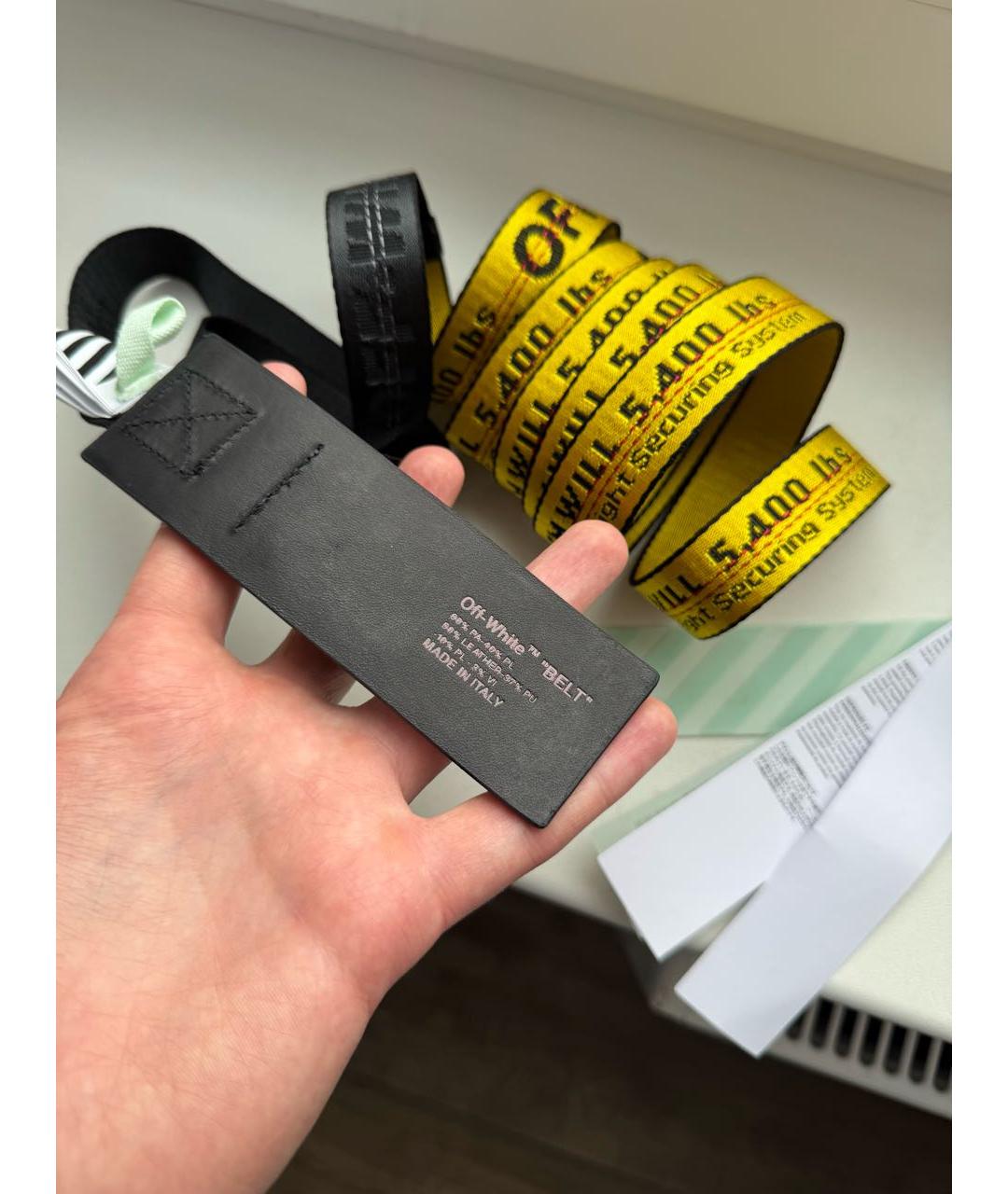 OFF-WHITE Черный ремень, фото 5