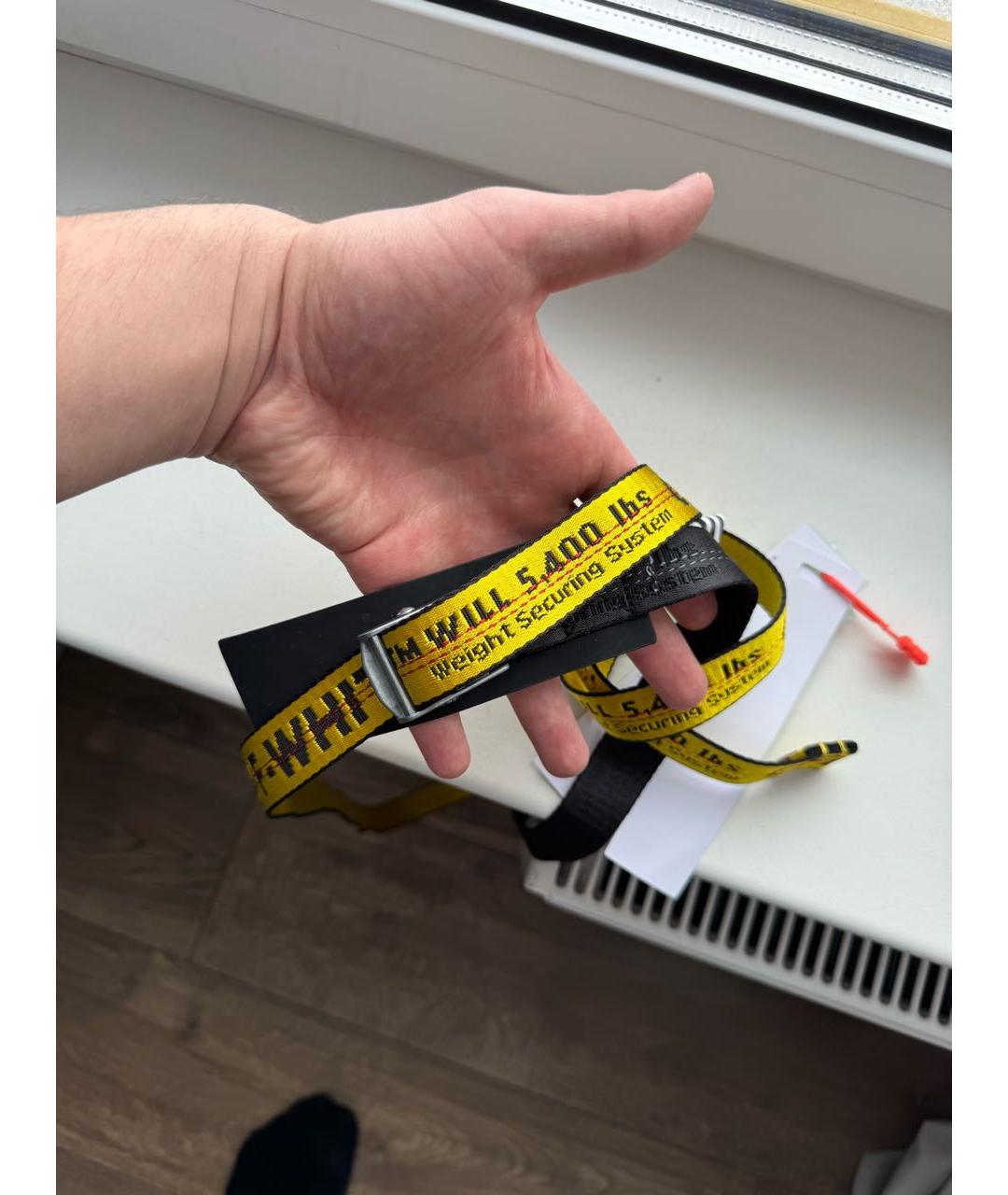 OFF-WHITE Черный ремень, фото 8