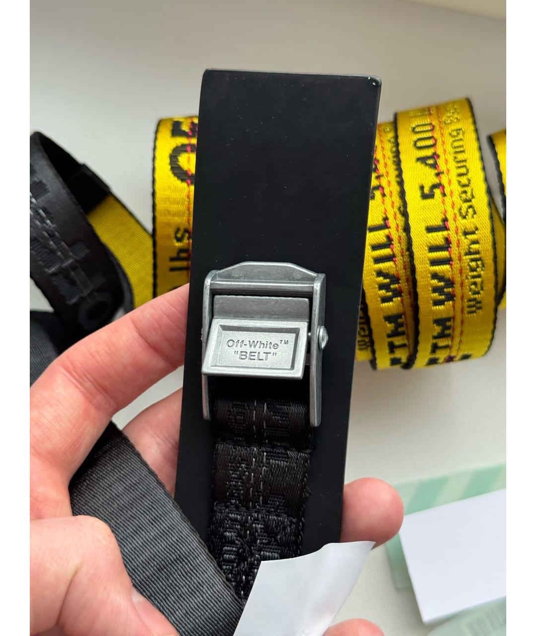OFF-WHITE Черный ремень, фото 7