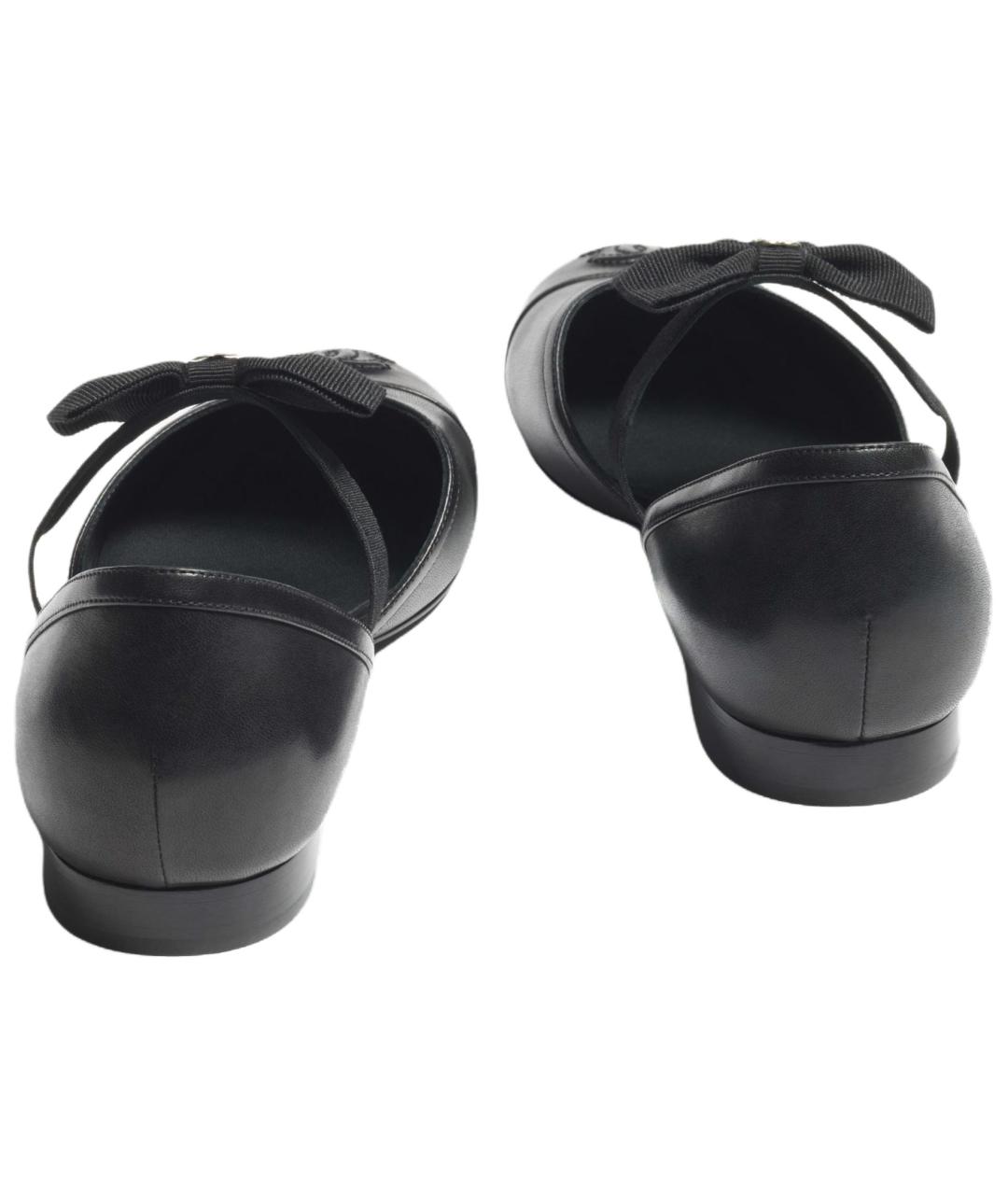 CHANEL Черные кожаные туфли, фото 5