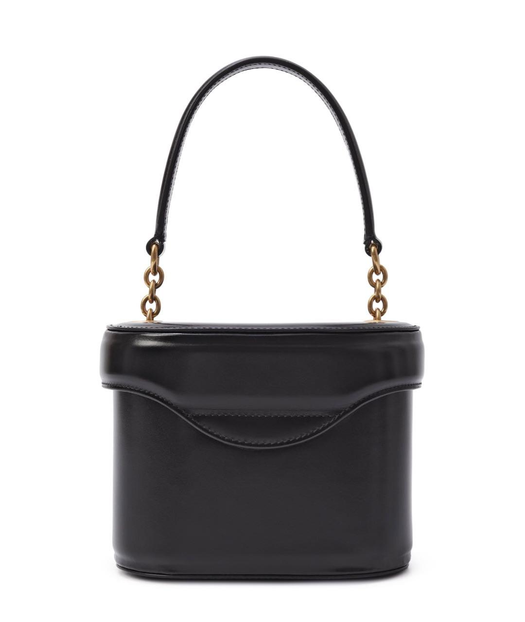 VALENTINO Черная кожаная сумка с короткими ручками, фото 4