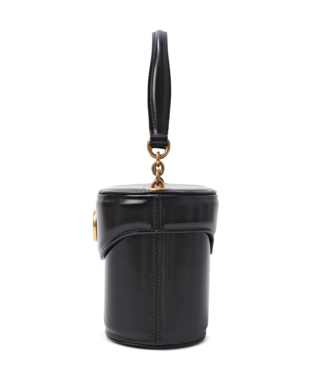 VALENTINO Черная кожаная сумка с короткими ручками, фото 3