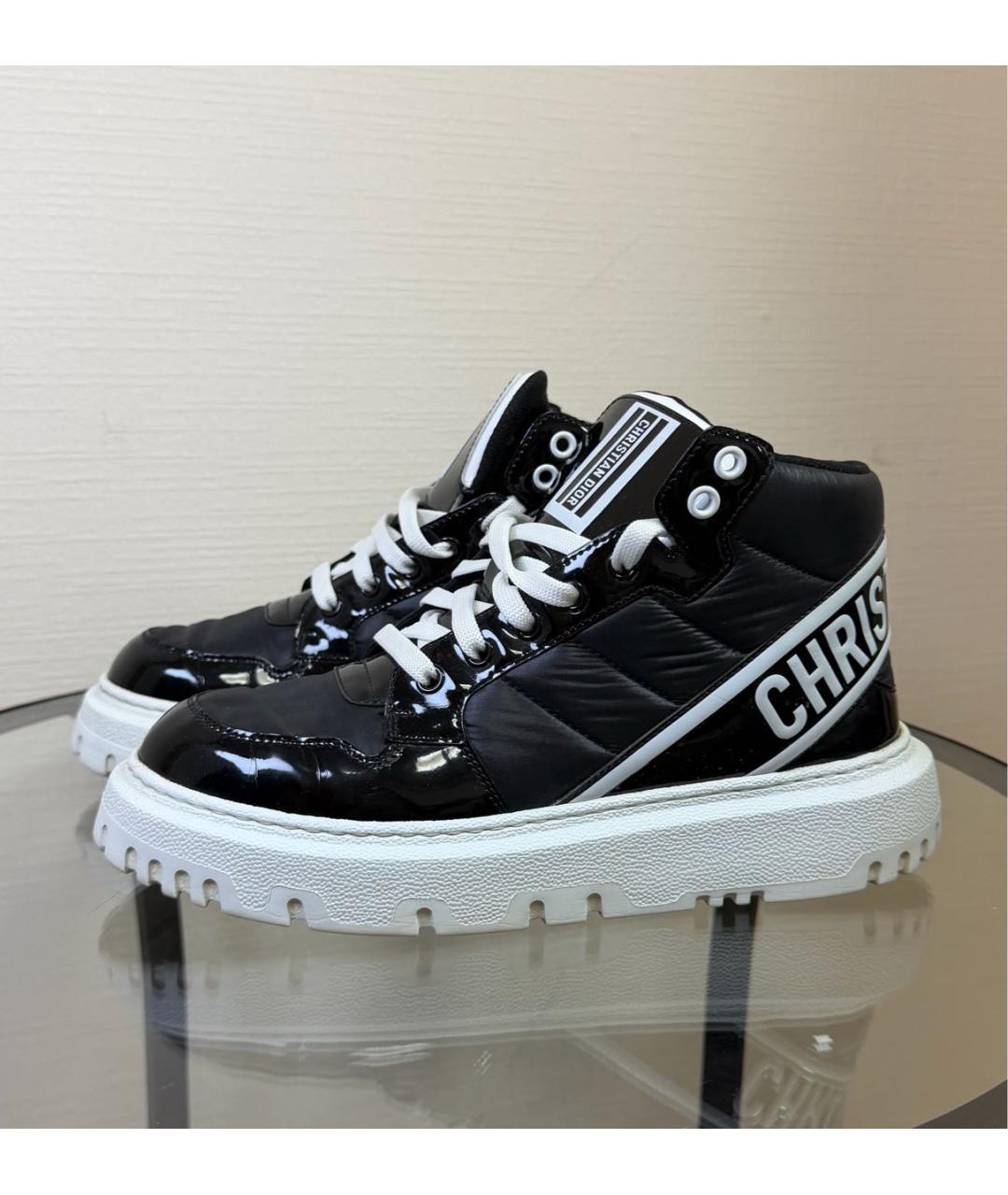 CHRISTIAN DIOR Черные текстильные кроссовки, фото 4