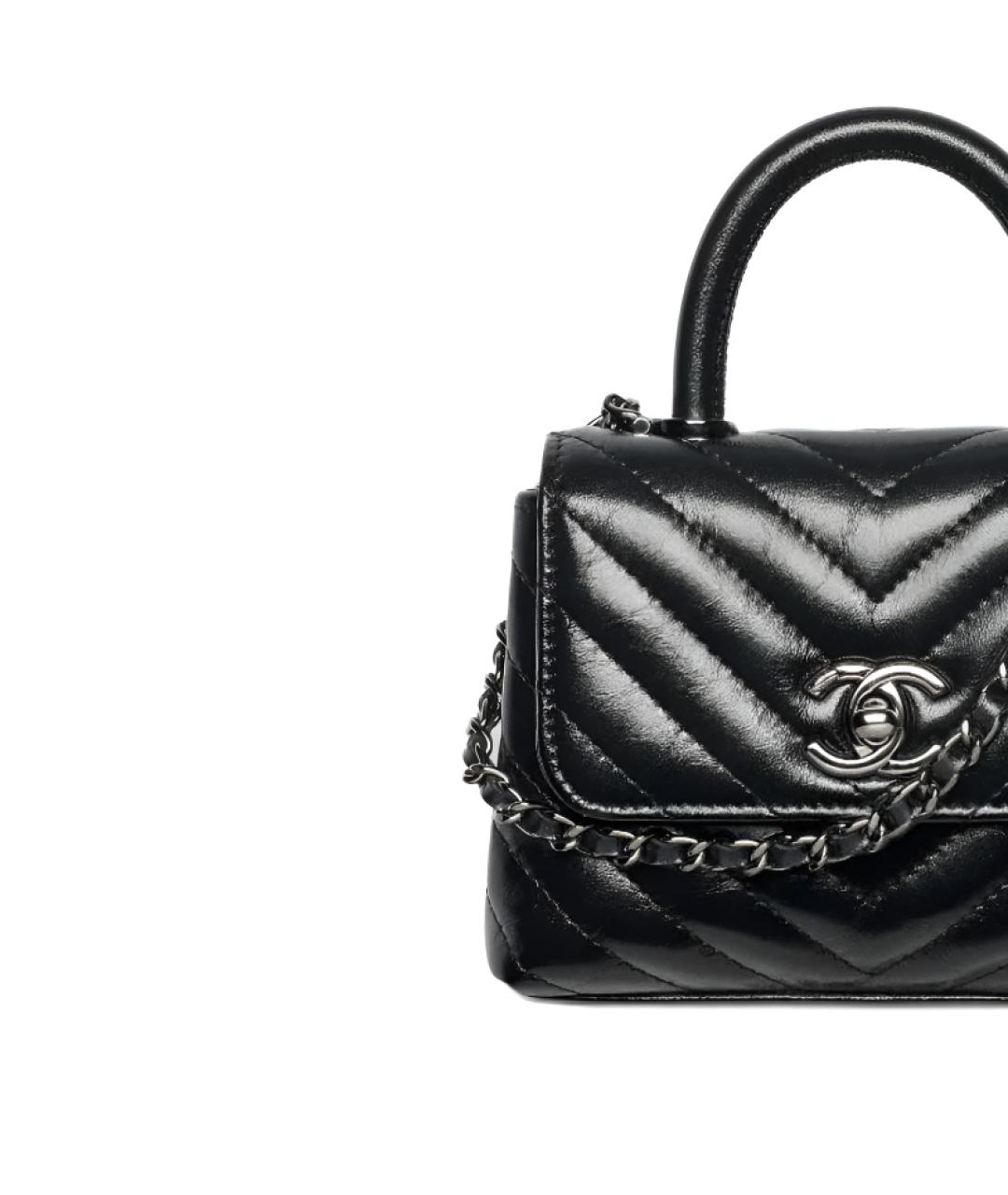 CHANEL Черная кожаная сумка через плечо, фото 3