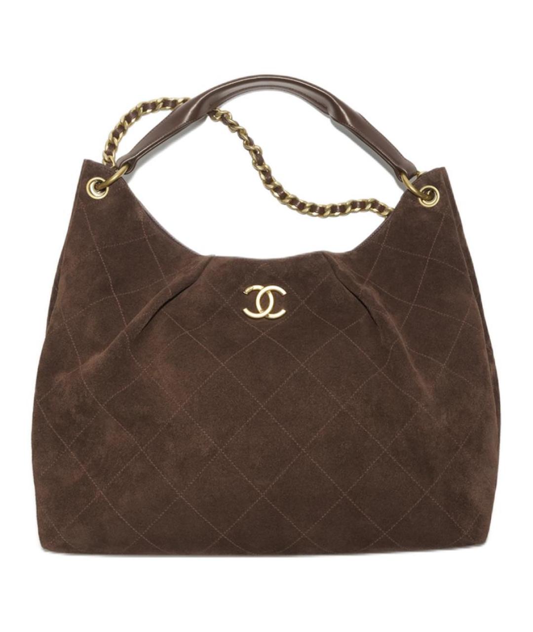 CHANEL Коричневая замшевая сумка через плечо, фото 1
