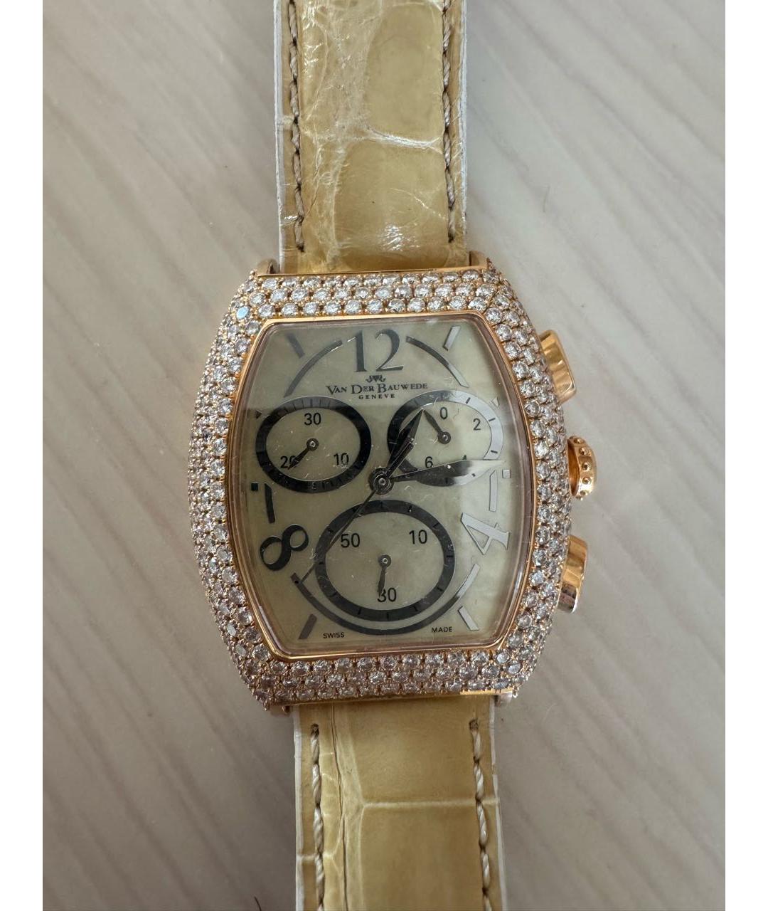 Van Der Bauwede Stall Diamond Бежевые часы, фото 5