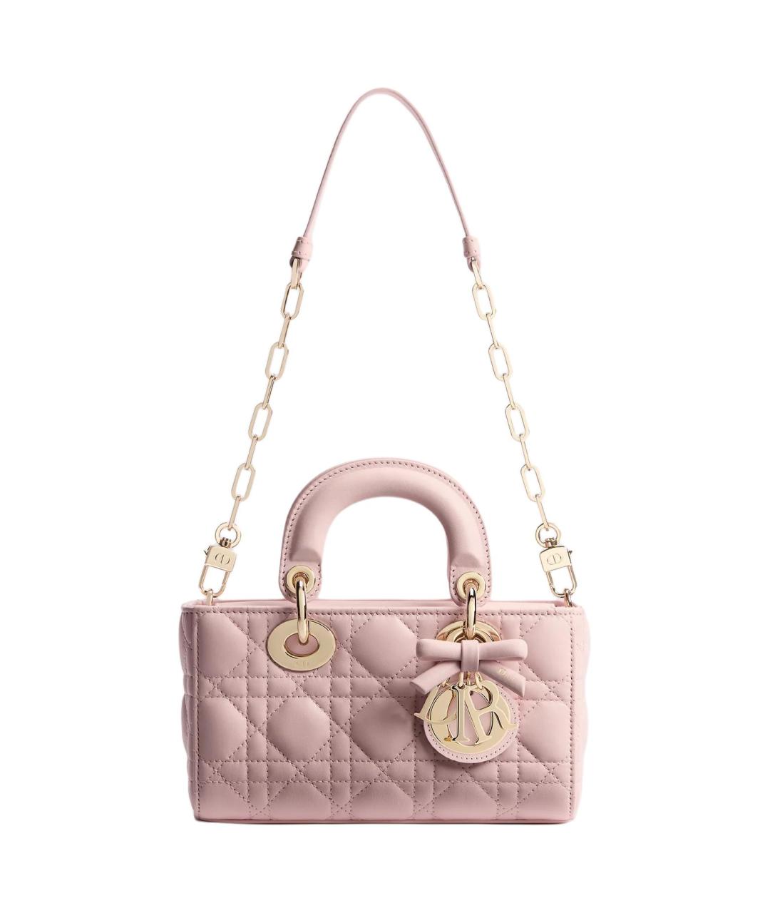 CHRISTIAN DIOR Розовая кожаная сумка с короткими ручками, фото 2