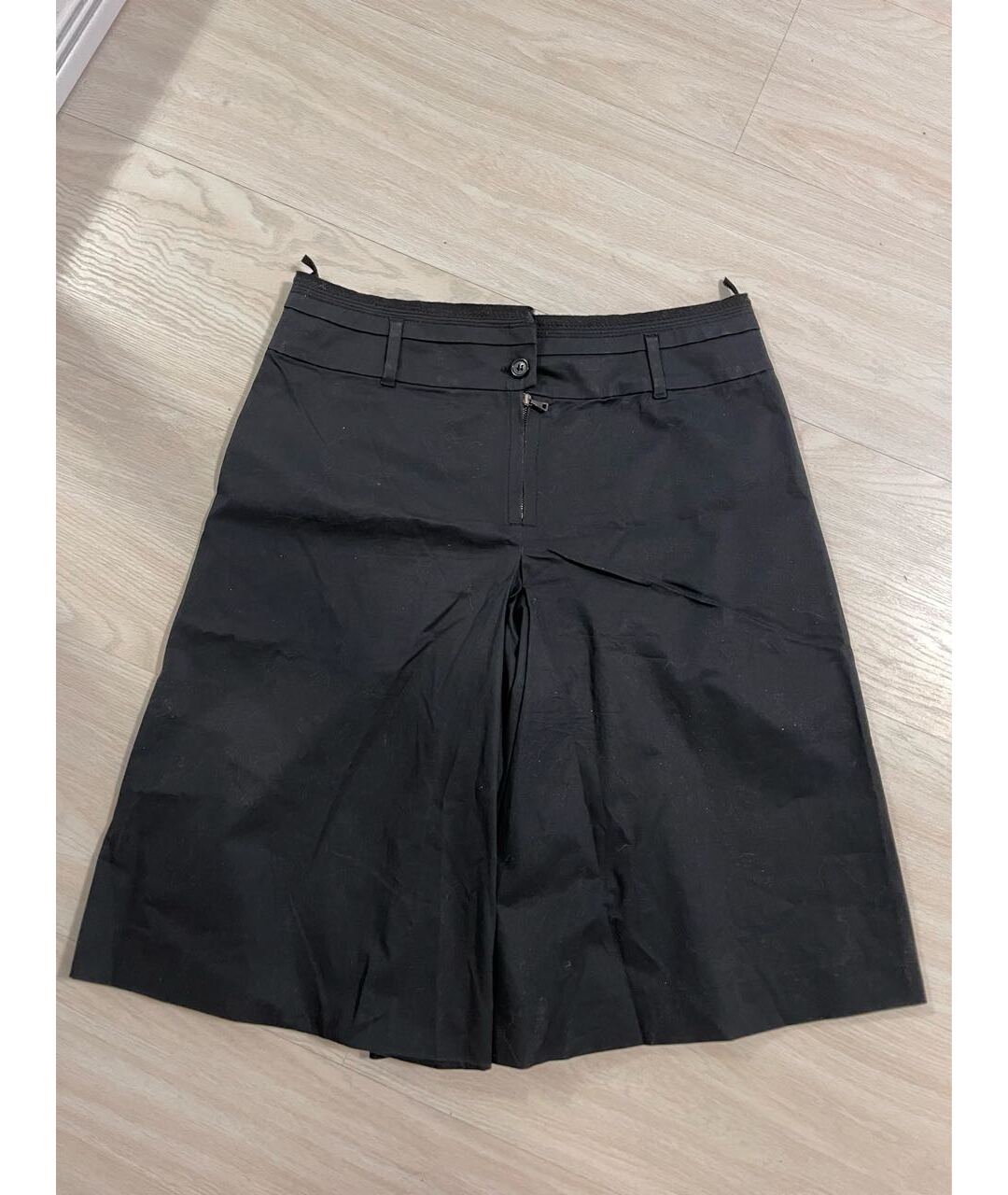 PRADA Черная хлопковая юбка-шорты, фото 3
