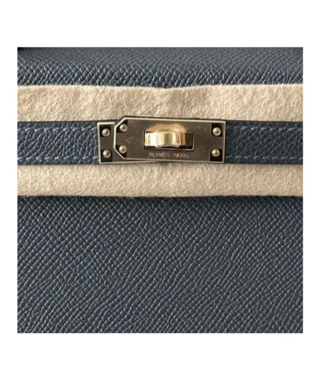 HERMES Серая кожаная сумка через плечо, фото 2