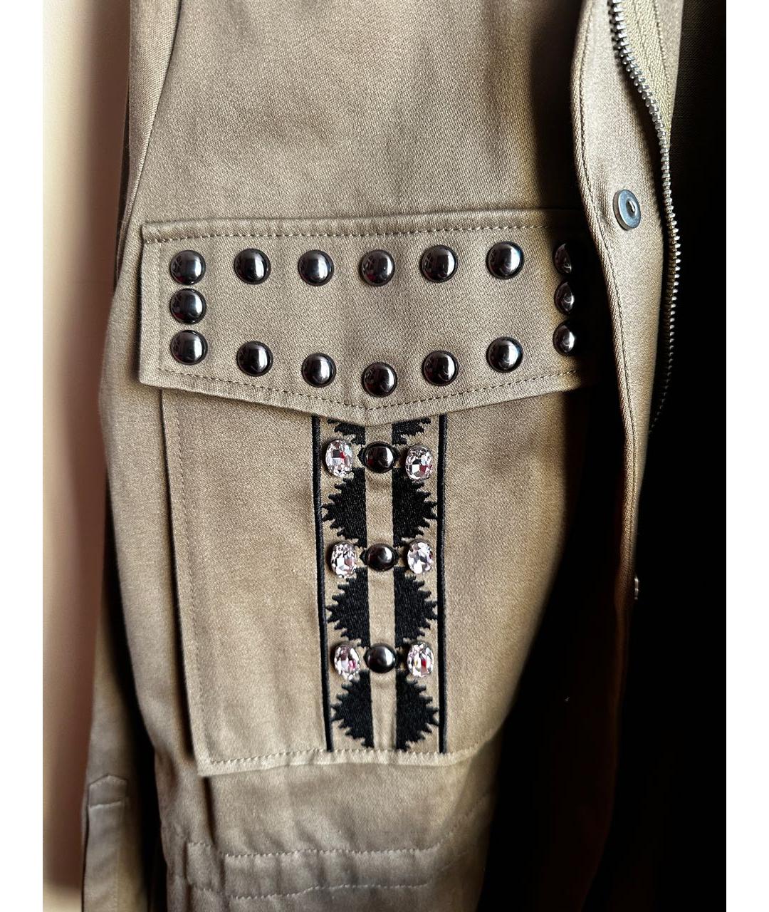 PINKO Хаки хлопковый жакет/пиджак, фото 4