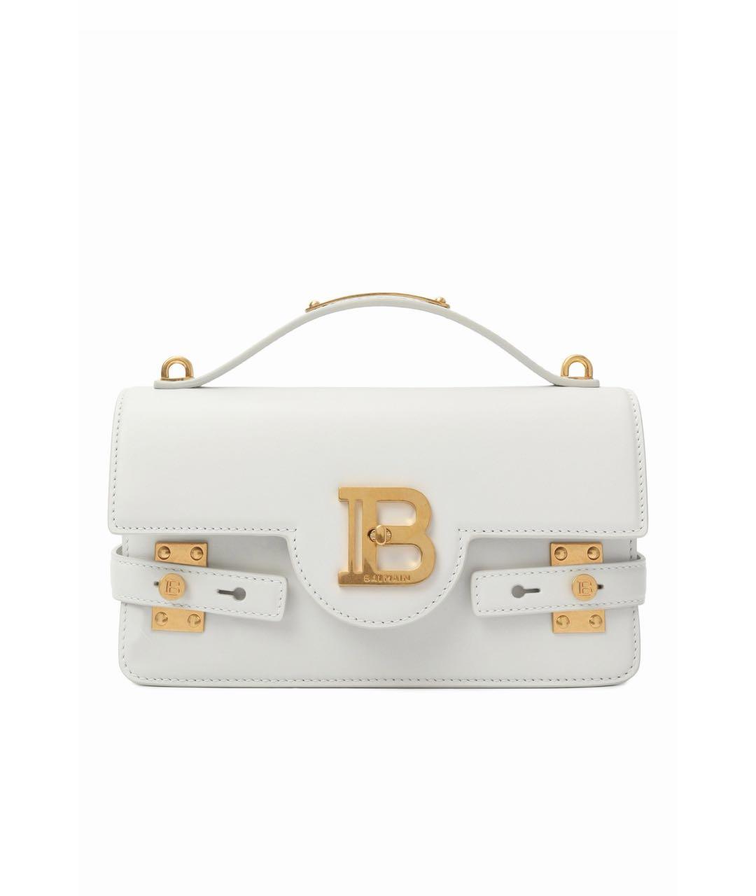 BALMAIN Белая кожаная сумка через плечо, фото 5