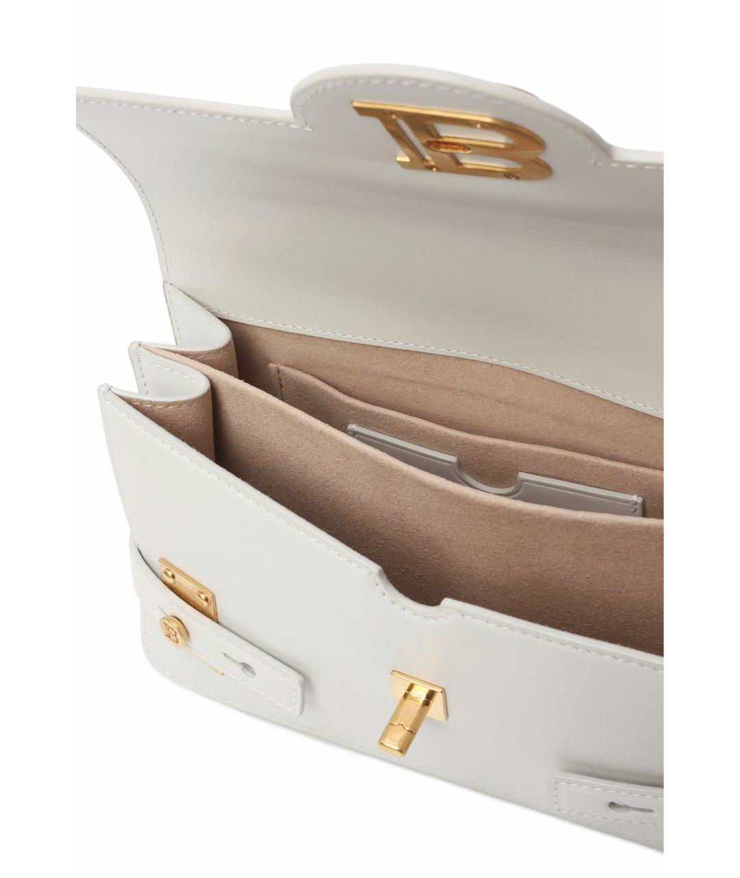 BALMAIN Белая кожаная сумка через плечо, фото 3