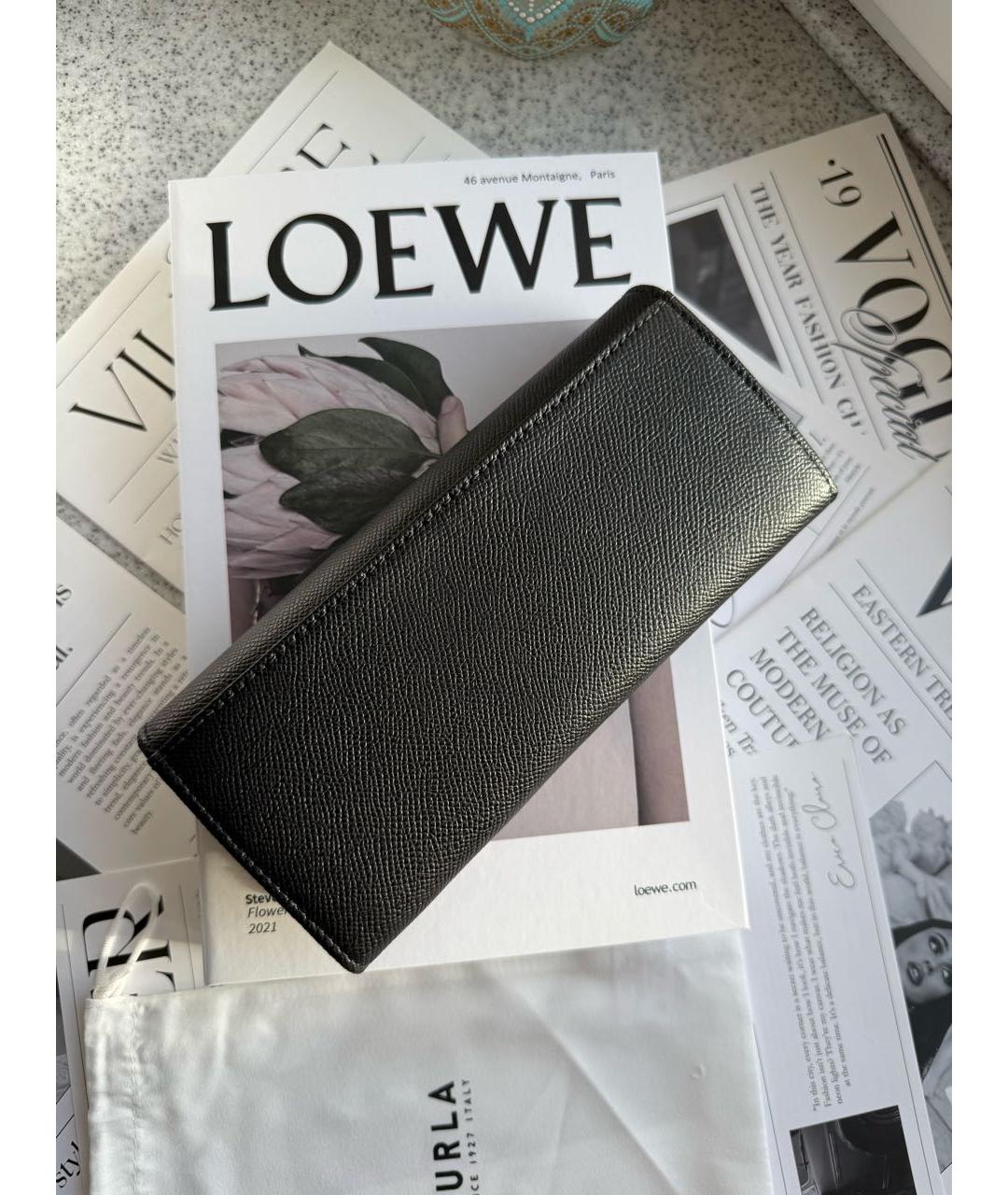 FURLA Черный кожаный кошелек, фото 3