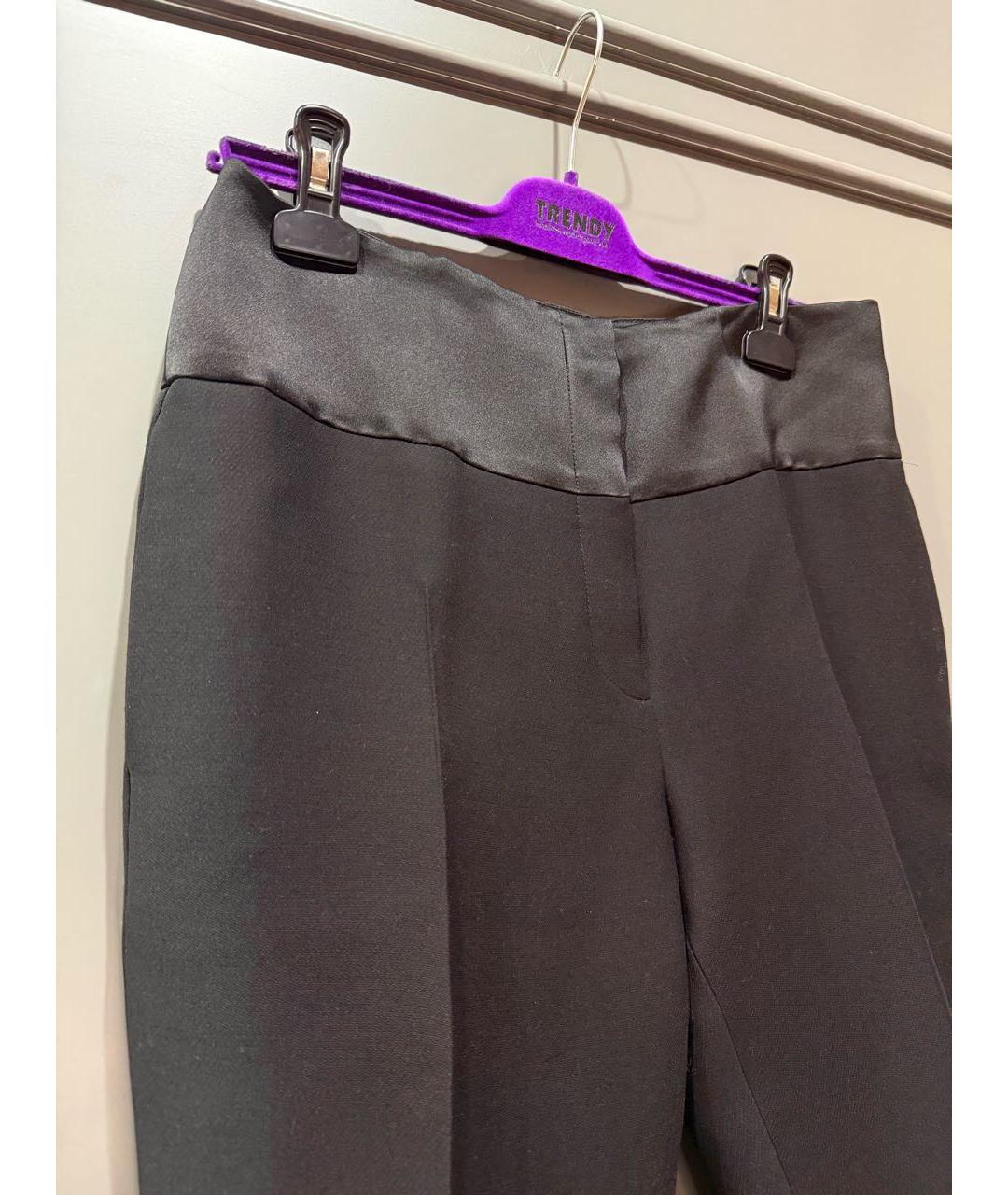 CHRISTIAN DIOR Черные шерстяные прямые брюки, фото 6