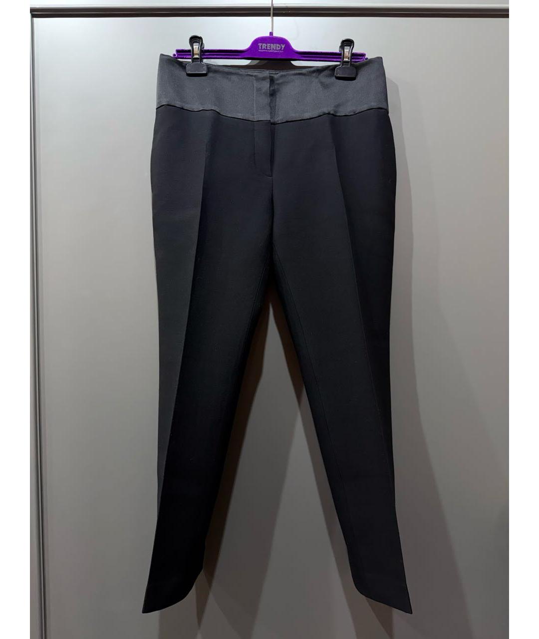 CHRISTIAN DIOR Черные шерстяные прямые брюки, фото 2