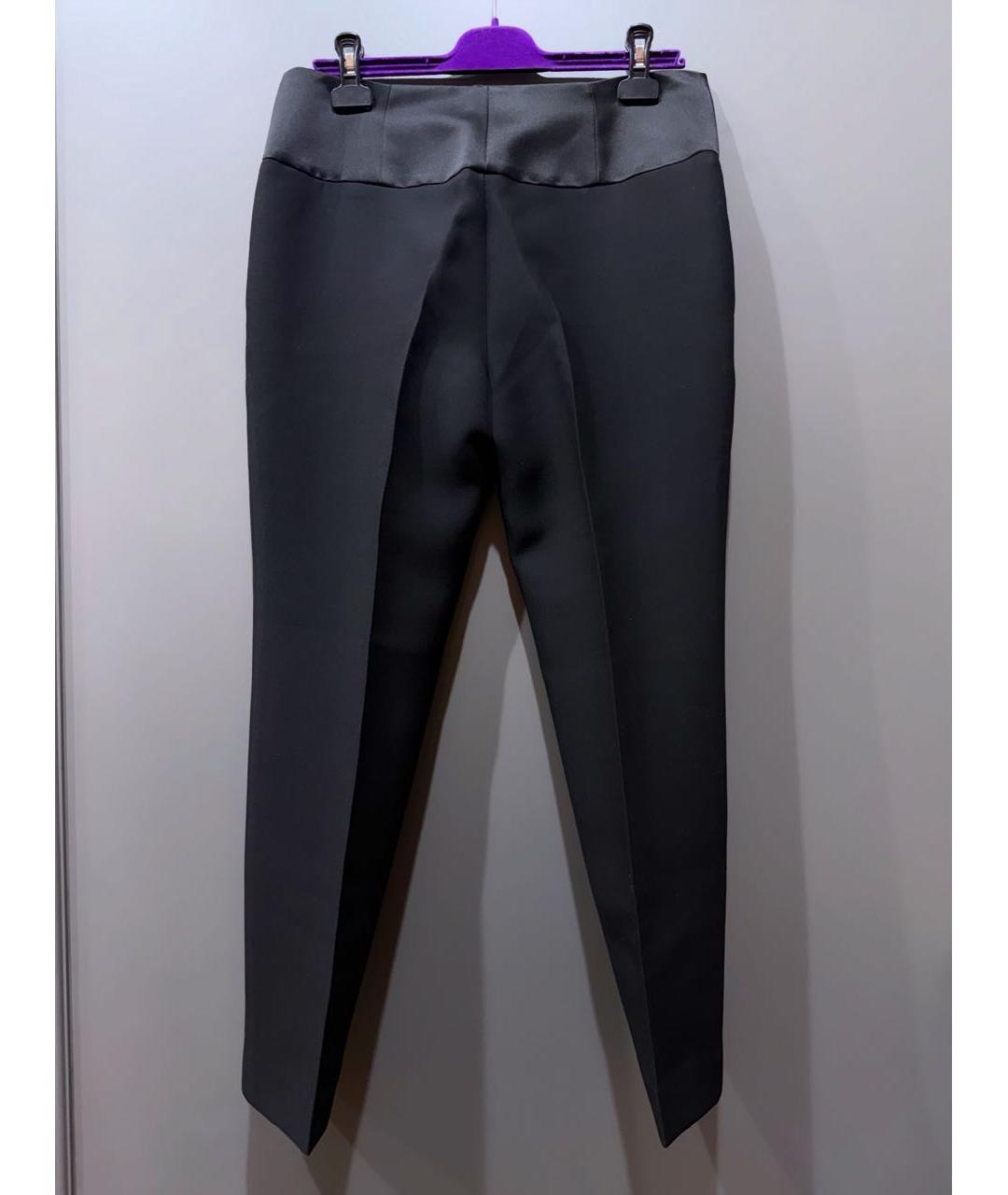 CHRISTIAN DIOR Черные шерстяные прямые брюки, фото 3