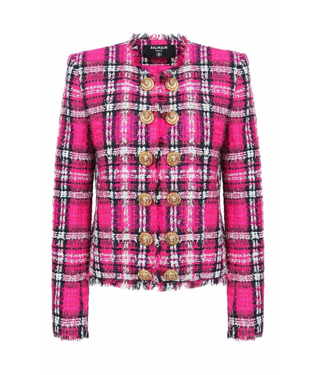 BALMAIN Розовый твидовый костюм с юбками, фото 5