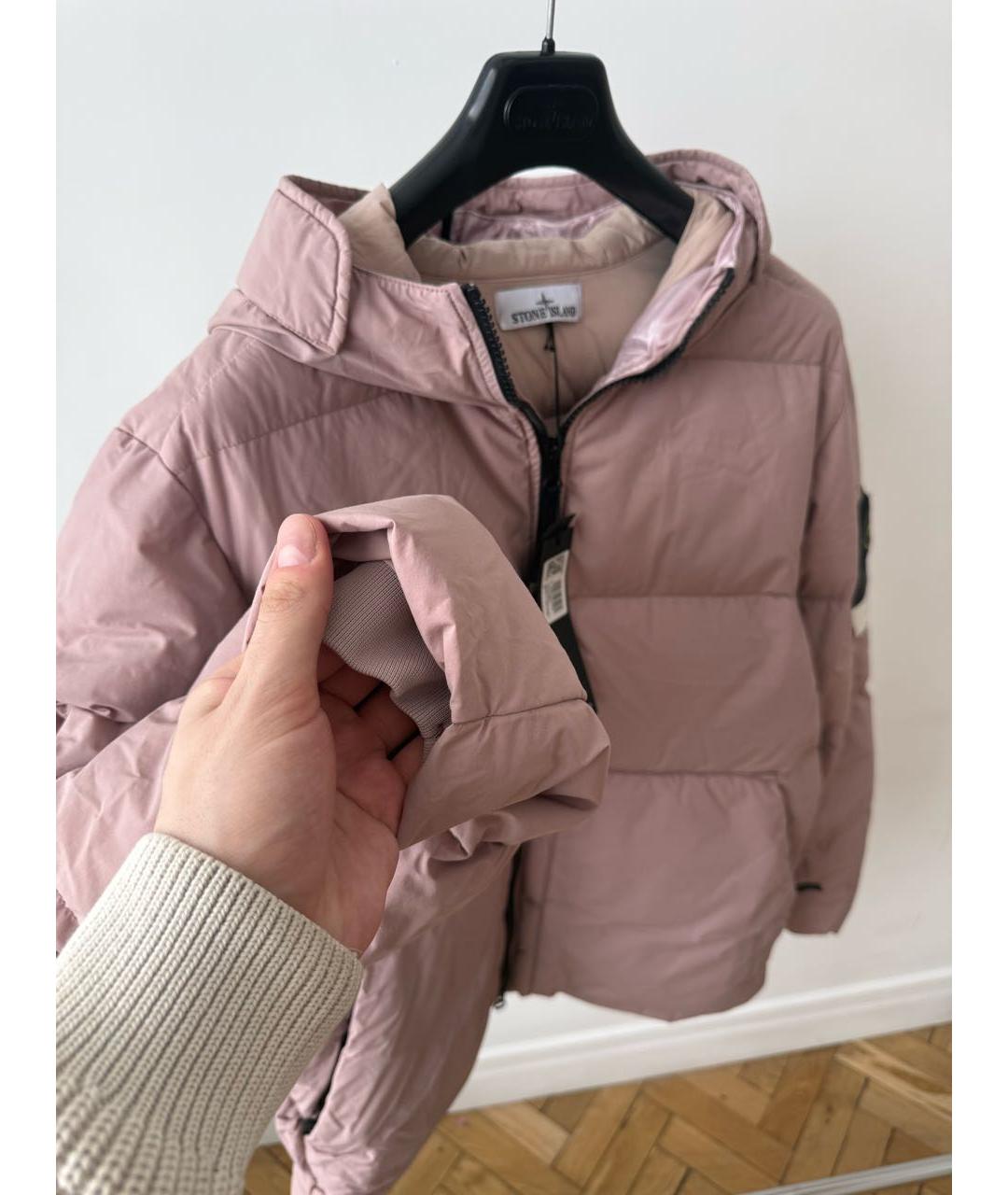 STONE ISLAND Розовый пуховик, фото 4
