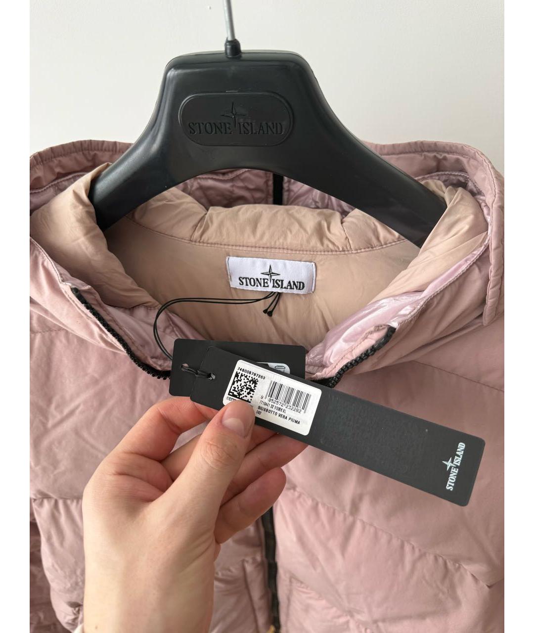 STONE ISLAND Розовый пуховик, фото 3