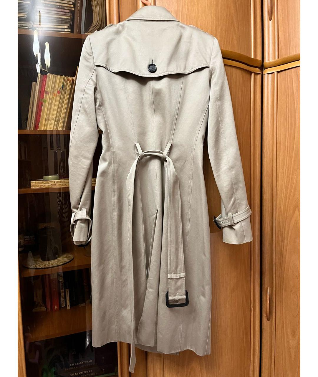 BURBERRY Бежевый хлопковый тренч/плащ, фото 2