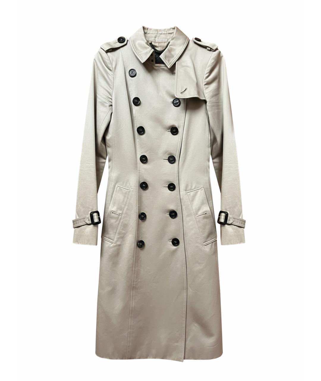 BURBERRY Бежевый хлопковый тренч/плащ, фото 1