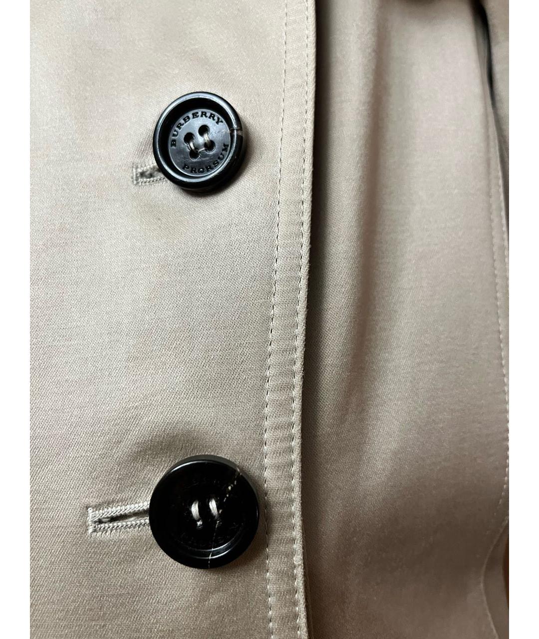 BURBERRY Бежевый хлопковый тренч/плащ, фото 4