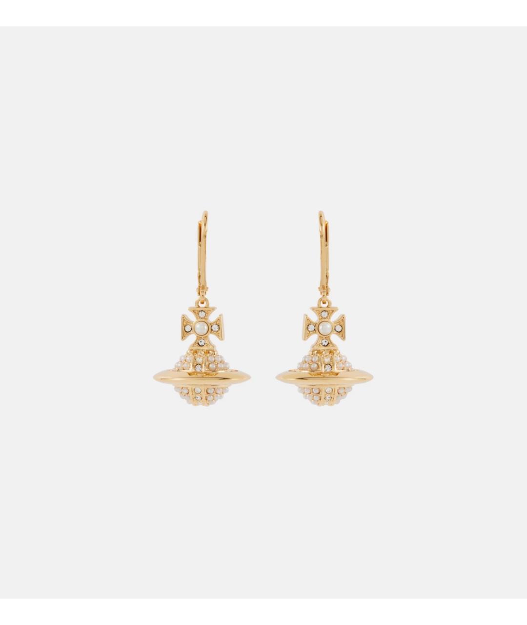 VIVIENNE WESTWOOD Золотые латунные серьги, фото 10