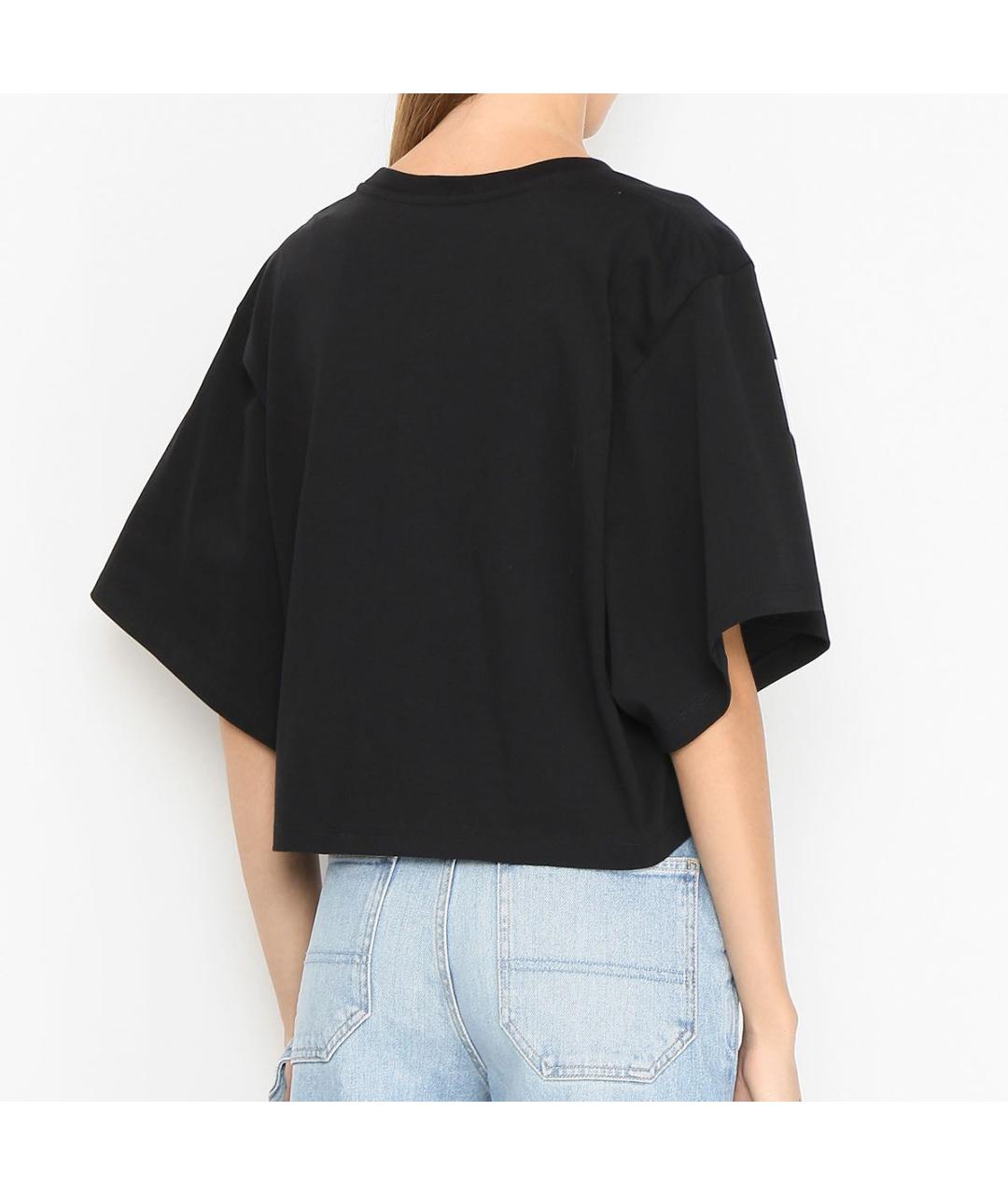 NO. 21 Черная хлопковая футболка, фото 3