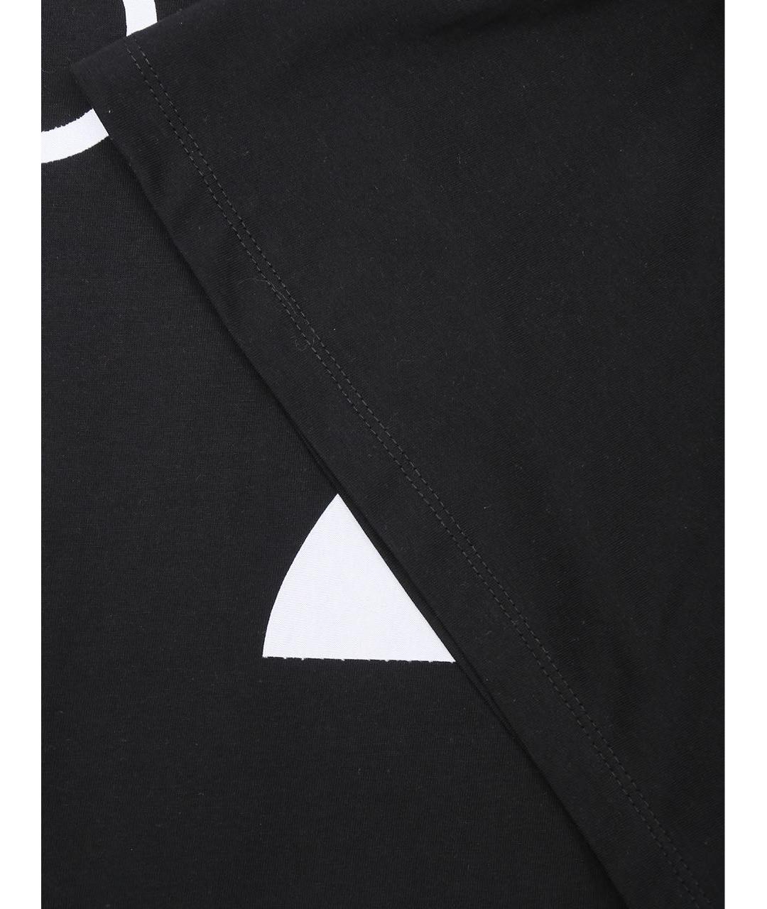 NO. 21 Черная хлопковая футболка, фото 5