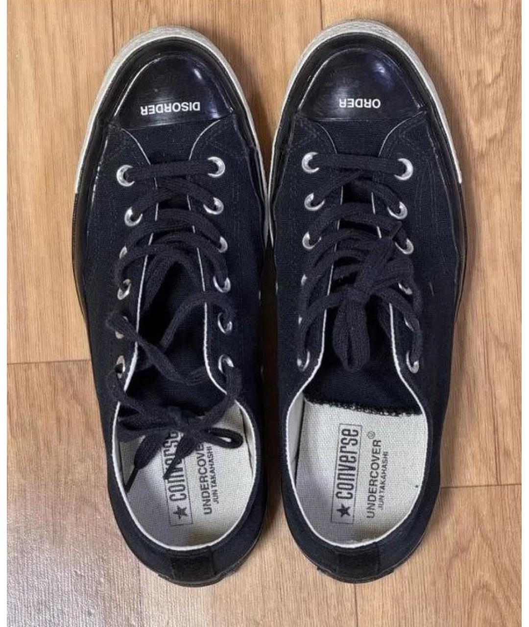UNDERCOVER Черные текстильные низкие кроссовки / кеды, фото 2