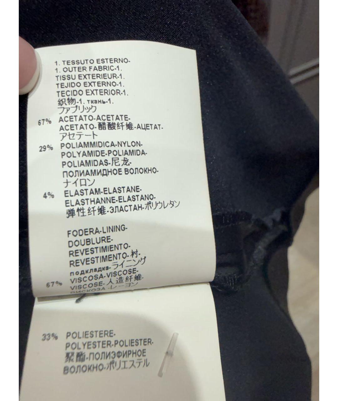 VERSACE COLLECTION Черное ацетатное коктейльное платье, фото 4