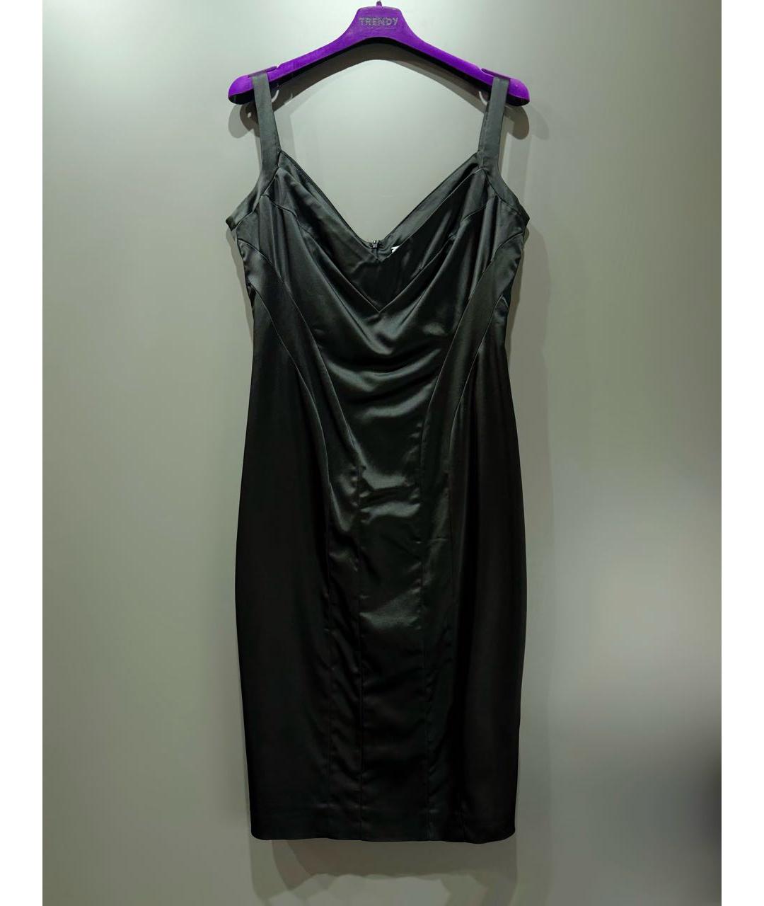 VERSACE COLLECTION Черное ацетатное коктейльное платье, фото 6