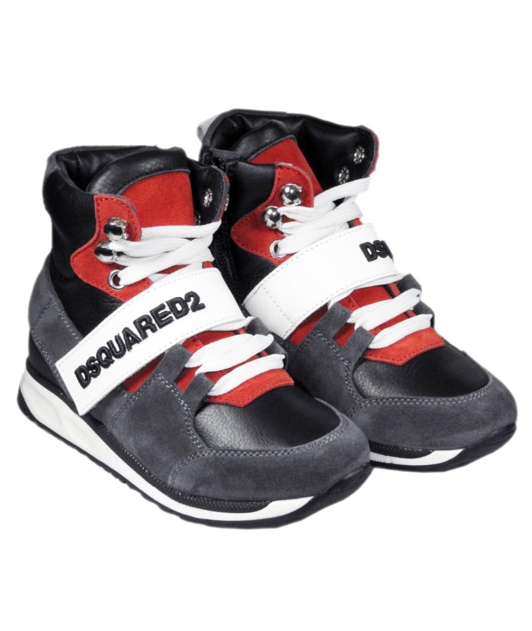 DSQUARED2 KIDS Серые замшевые ботинки, фото 6