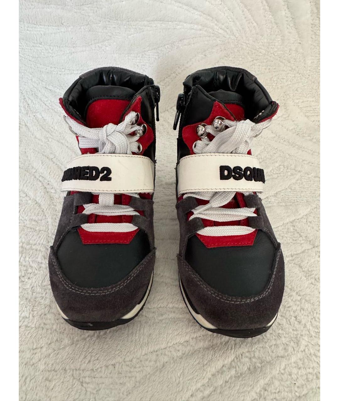 DSQUARED2 KIDS Серые замшевые ботинки, фото 2