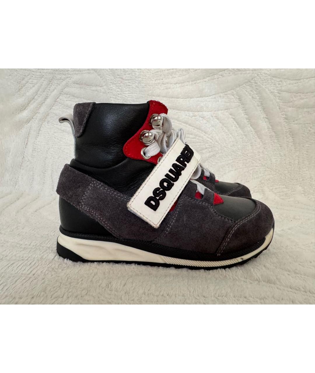 DSQUARED2 KIDS Серые замшевые ботинки, фото 9