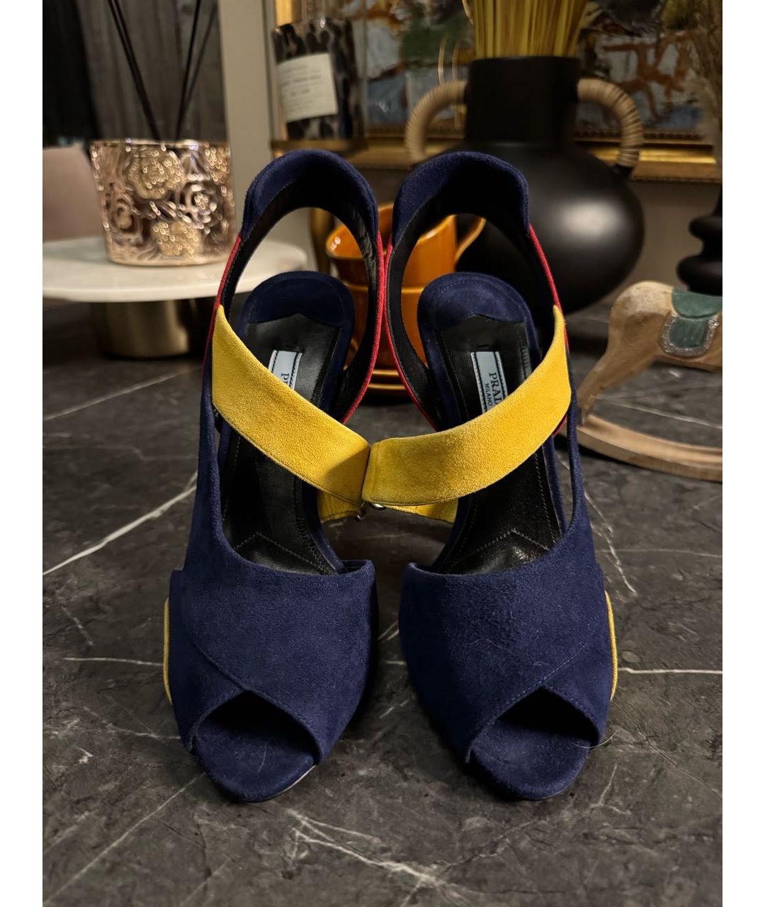 PRADA Мульти замшевые босоножки, фото 2