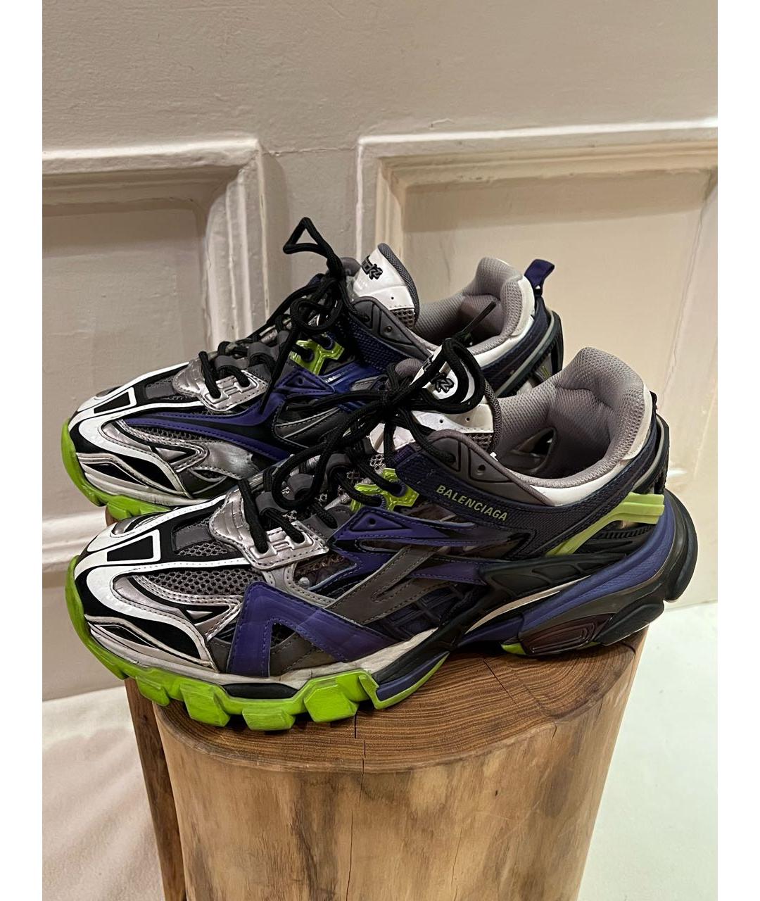 BALENCIAGA Мульти текстильные низкие кроссовки / кеды, фото 2