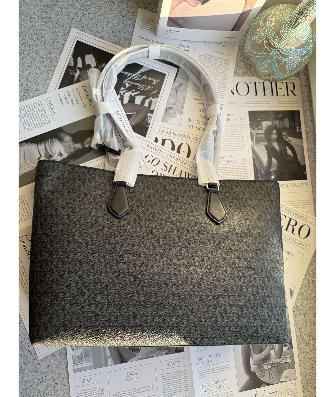 MICHAEL KORS Черная сумка тоут, фото 3