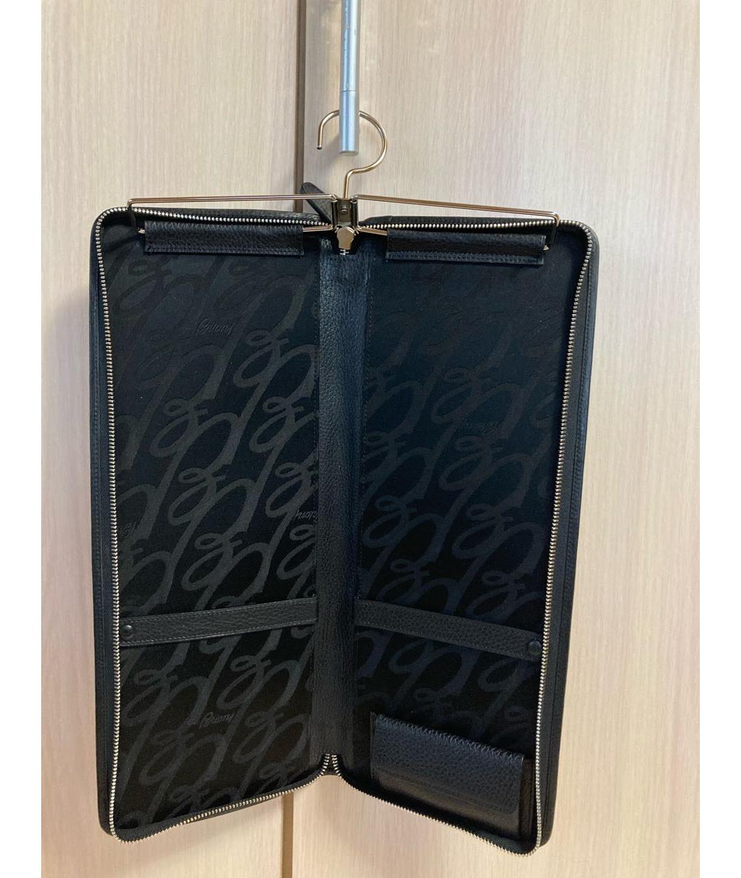BRIONI Черный кожаный кошелек, фото 4