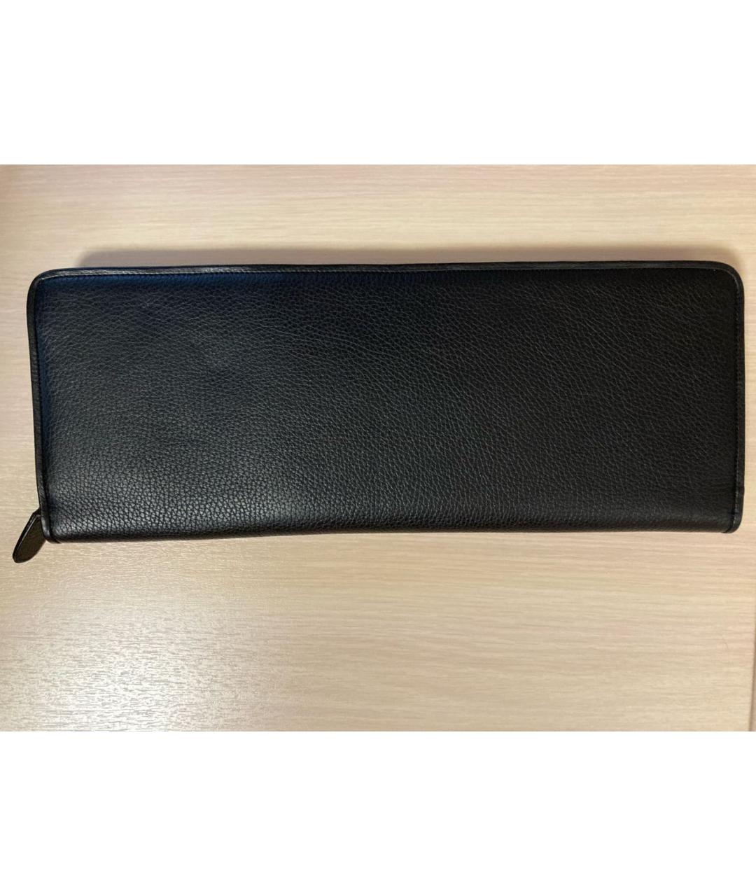 BRIONI Черный кожаный кошелек, фото 2