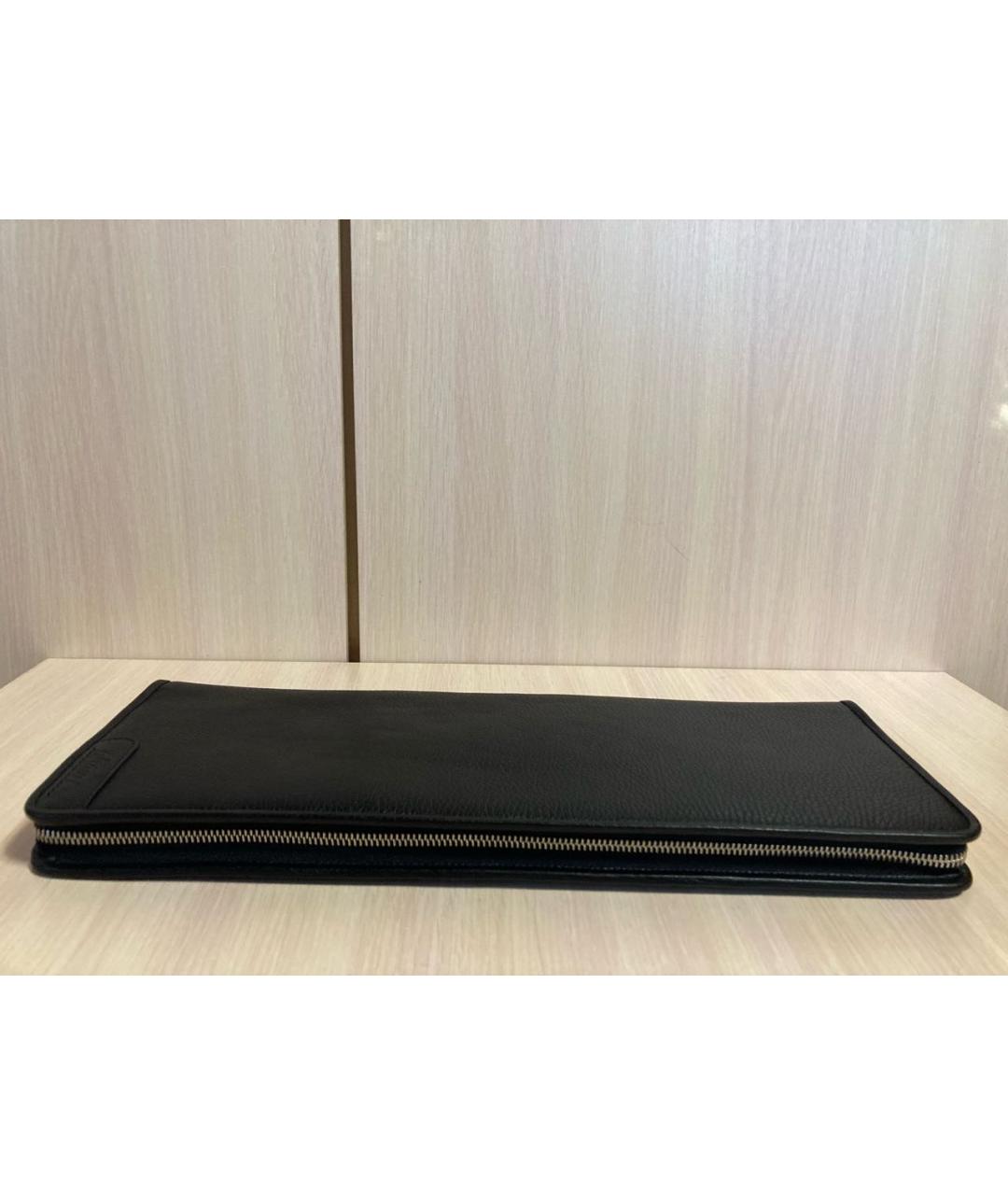 BRIONI Черный кожаный кошелек, фото 5