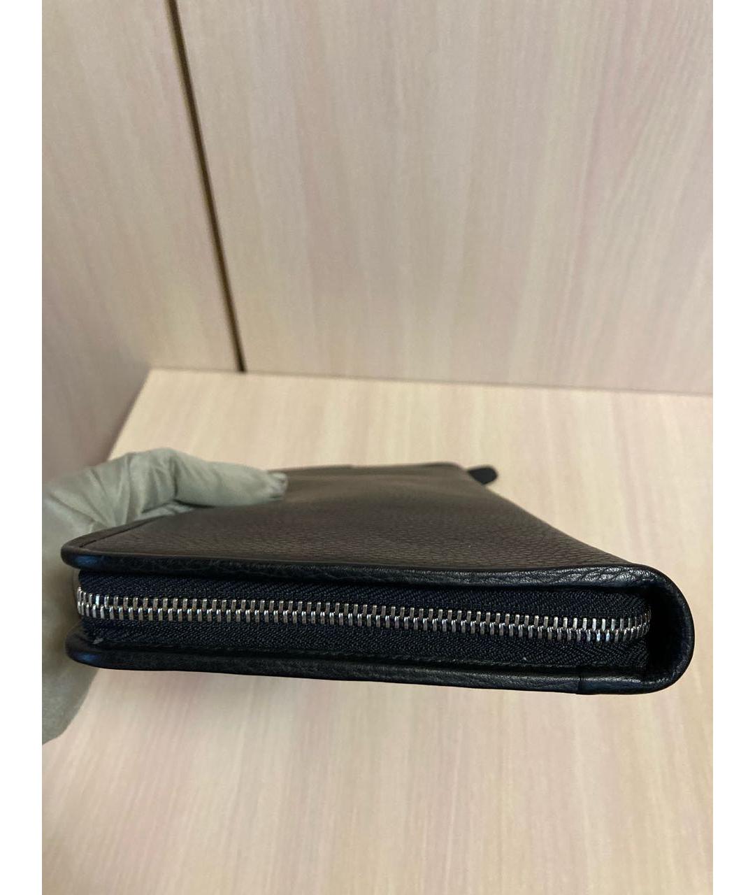 BRIONI Черный кожаный кошелек, фото 7