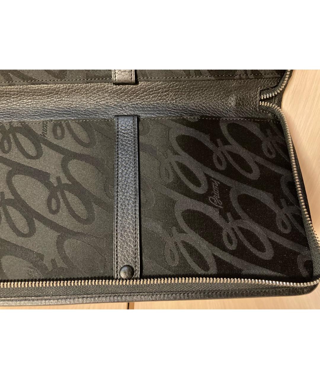 BRIONI Черный кожаный кошелек, фото 8