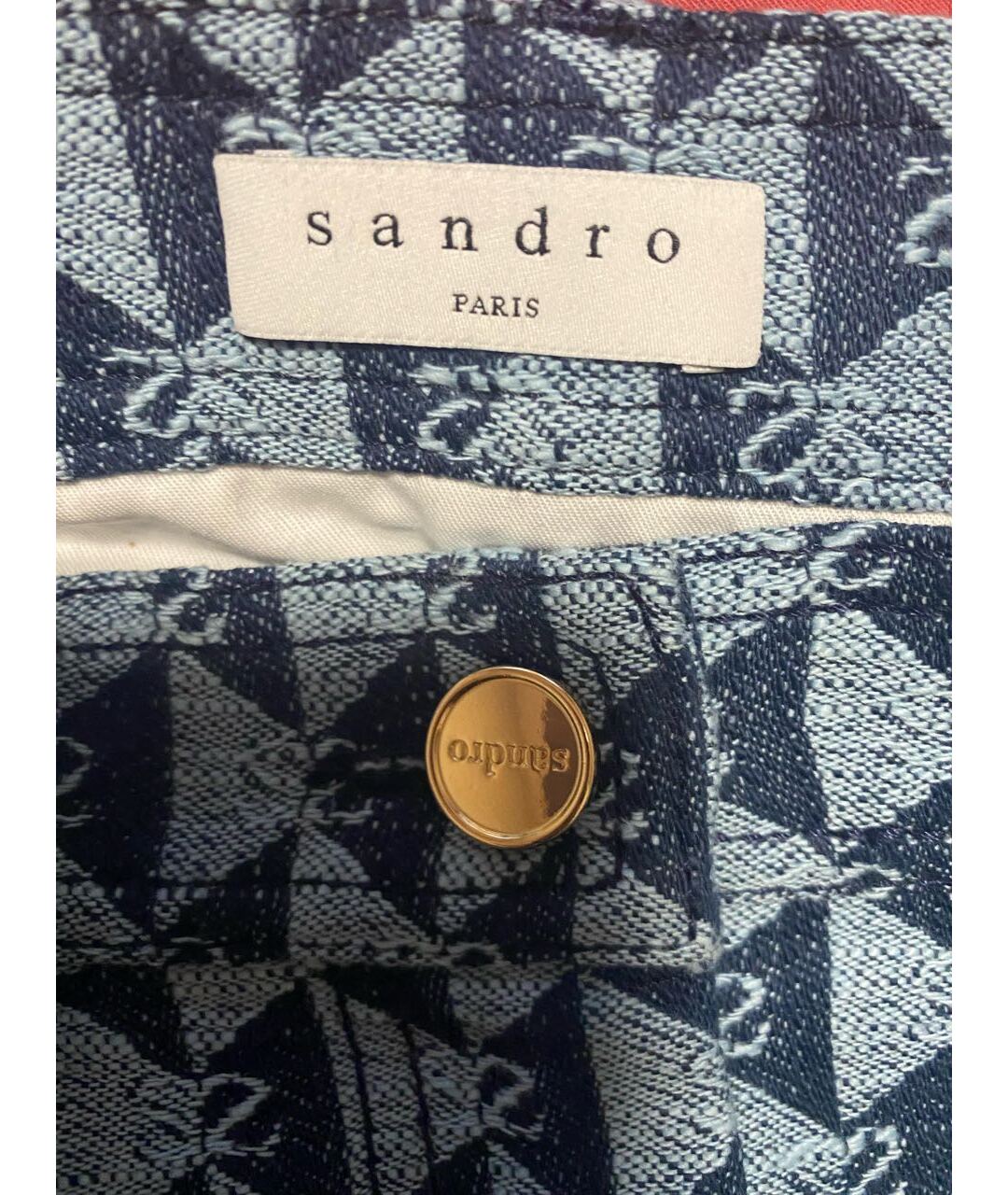 SANDRO Синяя юбка мини, фото 5