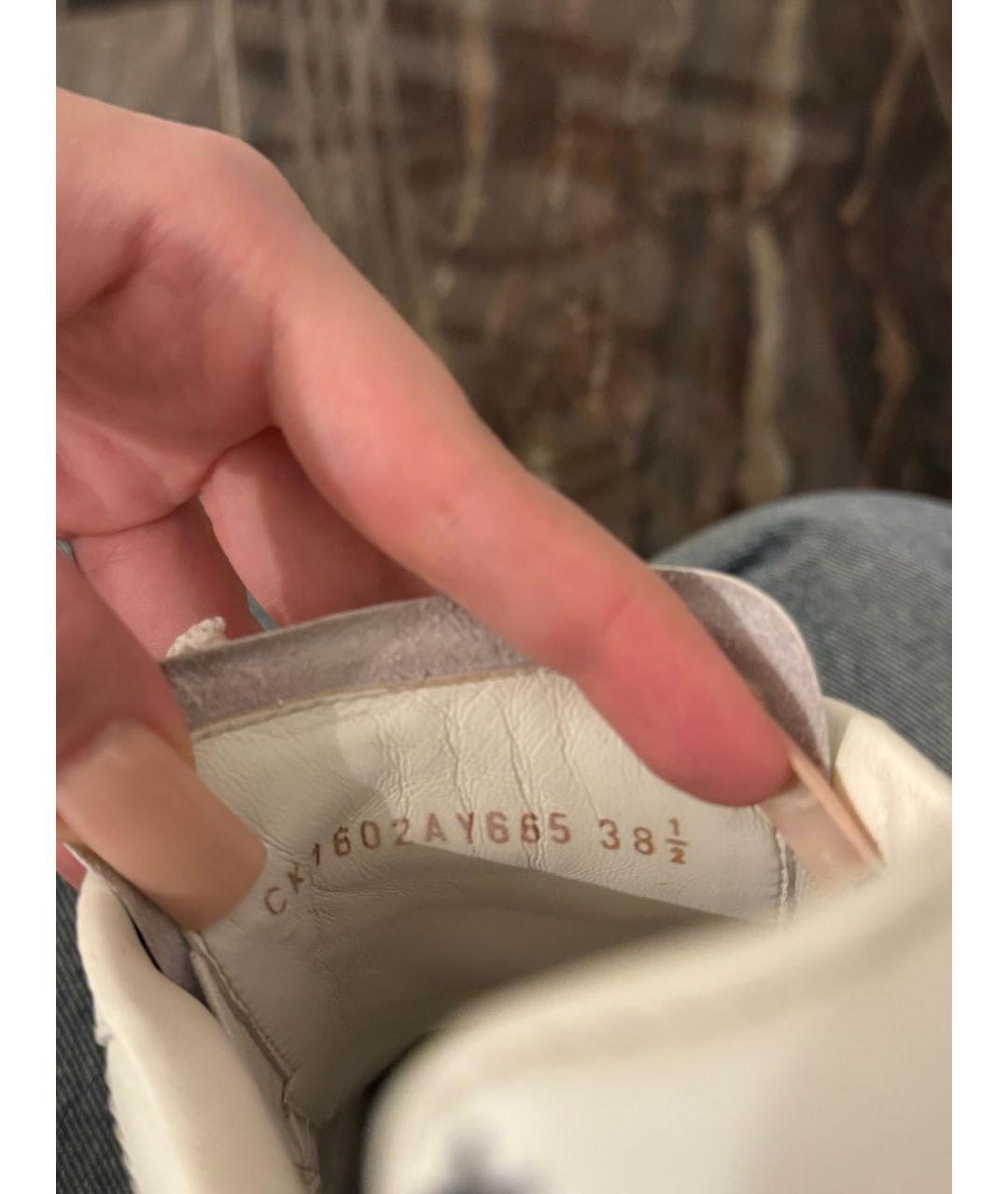 DOLCE&GABBANA Белые кожаные кеды, фото 5