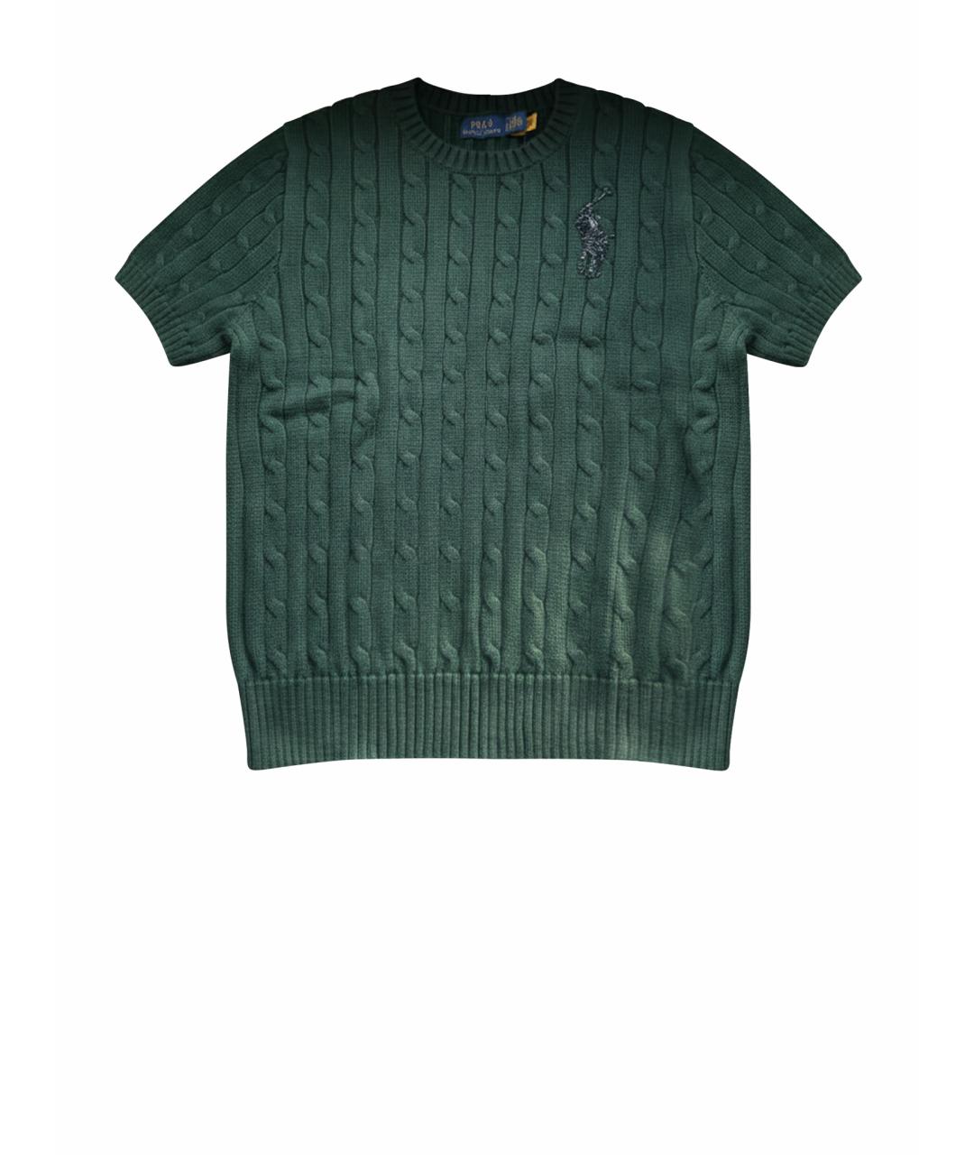 POLO RALPH LAUREN Зеленый хлопковый джемпер / свитер, фото 1