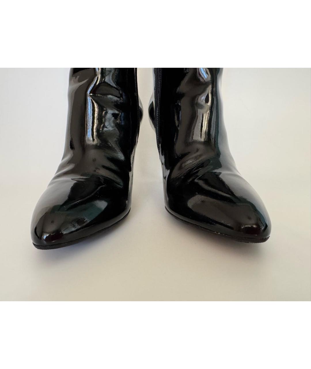 GUCCI Черные сапоги из лакированной кожи, фото 3